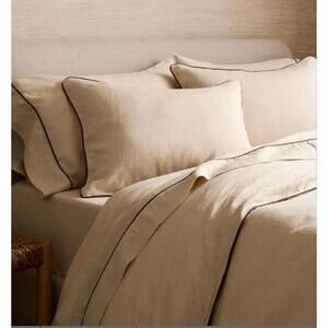 Quince European Linen Duvet Cover Set – King / California King New.